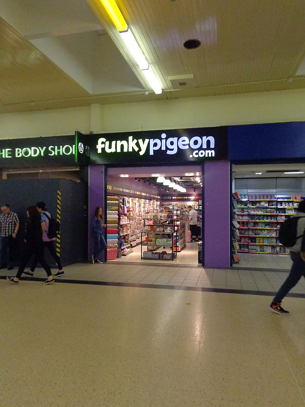 A WHSmith-owned Funky Pigeon shop at Leeds railway station