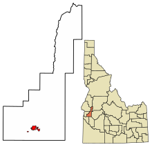 Gem County Idaho Incorporated and Unincorporated areas Emmett Highlighted 1625570.svg