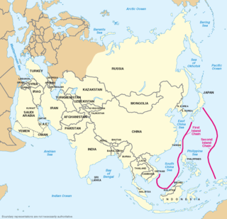 <span class="mw-page-title-main">Island chain strategy</span> Concept in United States foreign policy