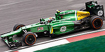 Giedo van der Garde at the 2013 Malaysian Grand Prix. Giedo van der Garde 2013 Malaysia FP1.jpg