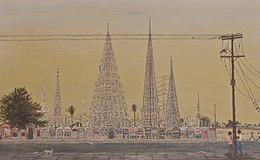 One of Stuart's Watts Towers prints (1972)