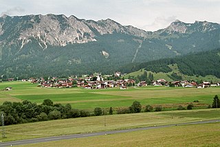 Grän Place in Tyrol, Austria