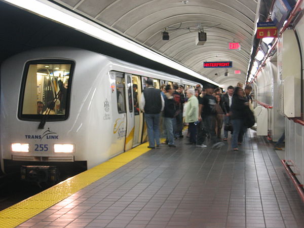 Granville station is one of the busiest in the SkyTrain system.