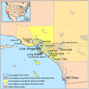 This is a map of the Greater Los Angeles Area....