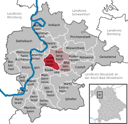 Kaart van Großlangheim