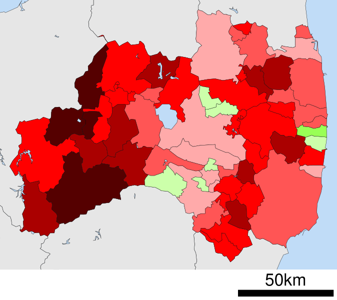 File:Growth rate map of municipalities of Fukushima prefecture, Japan.svg