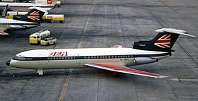 G-ARPI, le Hawker Siddeley Trident impliqué dans l'accident, ici photographié en juin 1969