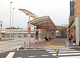 白山駅前広場（2015年9月撮影）