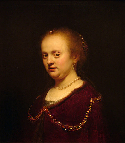 Dutch Baroque, Portrait of Young Woman, Rembrandt, 1634