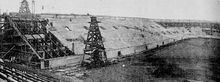 The stadium under construction, 1903 Harvard Stadium 1903.png