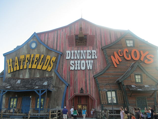 The Hatfield–McCoy feud is featured in a musical comedy dinner show in Pigeon Forge, Tennessee.