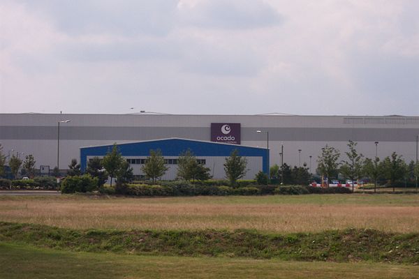 Ocado's warehouse in Hatfield