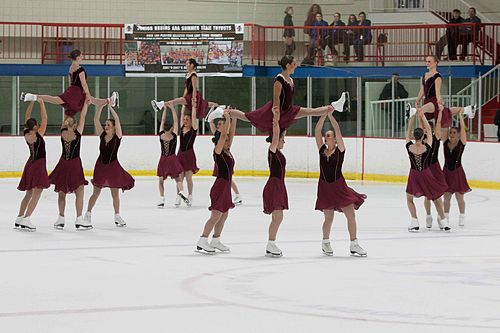 Lifts performed by the Haydenettes,26-time U.S. national synchro champions