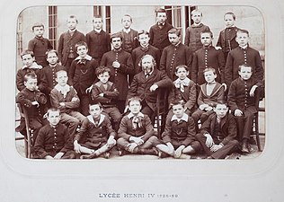 Une classe du lycée Henri-IV (1889).