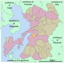 Distretto di Yatsushiro – Mappa