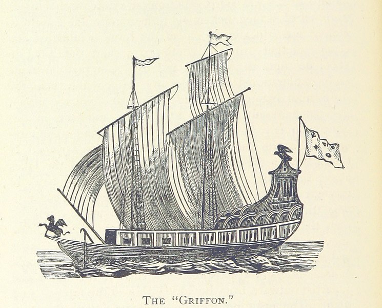 Le Griffon, before she was shipwrecked. From Shipwrecks of the Great Lakes: The Lake Michigan Triangle