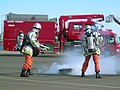 インパルス消火システムを使った消火訓練