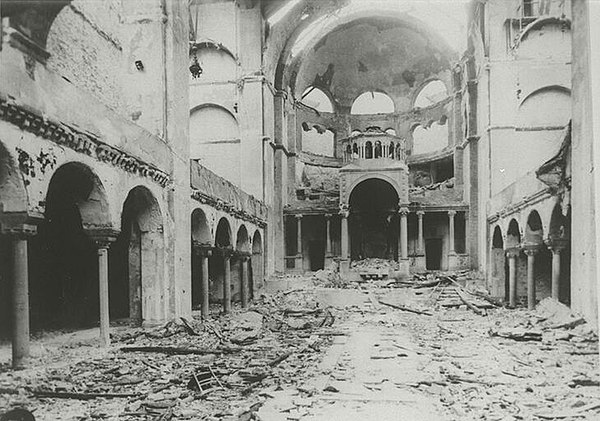 Destroyed Fasanenstrasse Synagogue in Berlin