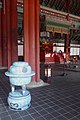 Interior detail at the Geunjeongjeon Hall at Gyeongbokgung palace in Jongno District.