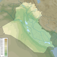 Ashur på kartan över Irak