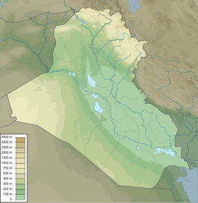 Şêrwan Mezin li ser nexşeya Iraq nîşan dide