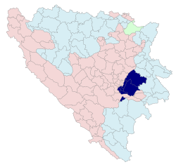 Istočno Sarajevon sijainti Bosnia ja Hertsegovinassa