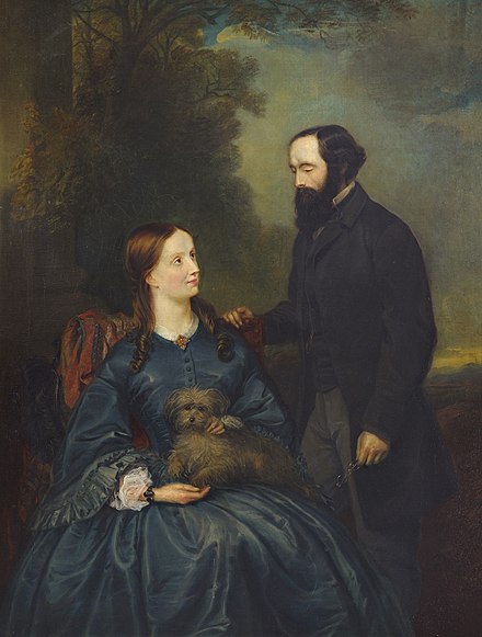 James Clark Maxwell and his wife by Jemima Blackburn.