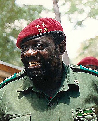U.S.-supported UNITA leader Jonas Savimbi.
