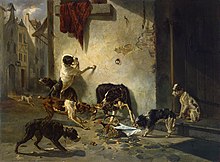 Joseph Stevens, Dog carrying dinner to its master.jpg