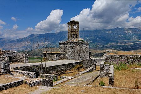 Clock tower in Castle of Gjirokastra Photograph: ShkelzenRexha