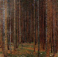 Gustav Klimt. Tannenwald (Pine Forest), (c.1902, Kunsthaus Zug)