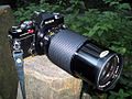 Konica Autoreflex T4 film SLR camera with Vivitar Series 1 70-210mm F3.5 Macro Focusing Auto Zoom lens.jpg