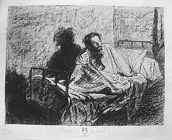 Charles Meryon on His Sick Bed (1858)