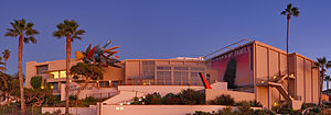 The La Jolla branch of the Museum of Contemporary Art San Diego, once 1915 Gill-designed Ellen Browning Scripps residence (not visible from this side). La Jolla Museum of Contemporary Art.jpg