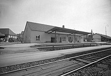 Empfangsgebäude, Gleisseite (1957)