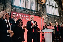 Corbyn launching the Labour Party's 2019 general election campaign Launching the 2019 General Election campaign (49013452132).jpg
