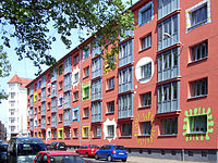 New renovated GDR building on Arthur-Hoffmann-Strasse