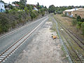 Looking west from Catherine Street in 2011, with the Inner West Light Rail on the left