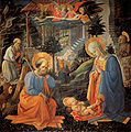 『アンナレーナの幼児キリストの礼拝』(1453年ごろ)、ウフィツィ美術館