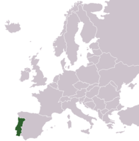 Portekiz'in yerini gösteren bir harita