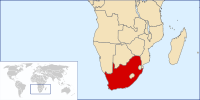Locatie van Republiek van Zuid-Afrika / Republiek van Suid-Afrika / Republic of South Africa