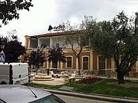 The Lorca-Sutullena railway station was seriously damaged in May earthquake. Lorca earthquake.jpg