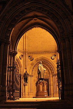 Martin Luther Statue in the entrance of the Memorial Church in Speyer, Germany