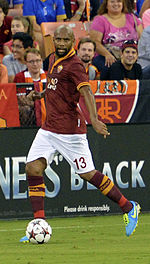 Maicon in action with Roma in 2013.