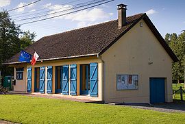 The town hall in Haucourt