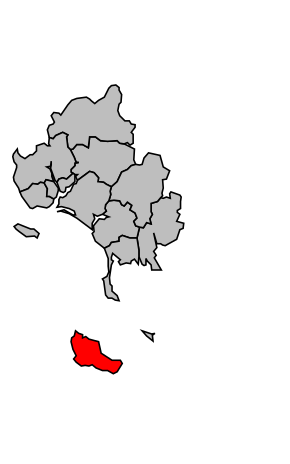 Kanton na mapě arrondissementu Lorient