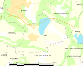 Mapa obce Limé