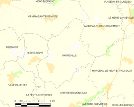 Mapa obce Parpeville