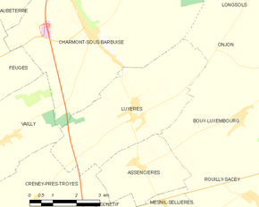 Poziția localității Luyères