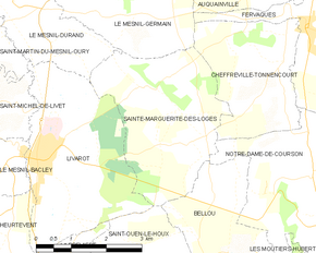 Poziția localității Sainte-Marguerite-des-Loges
